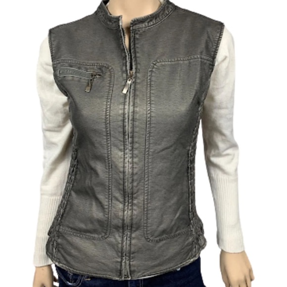 Montanaco Jackets & Blazers - New With Tags Montanaco Faux Leather Vest